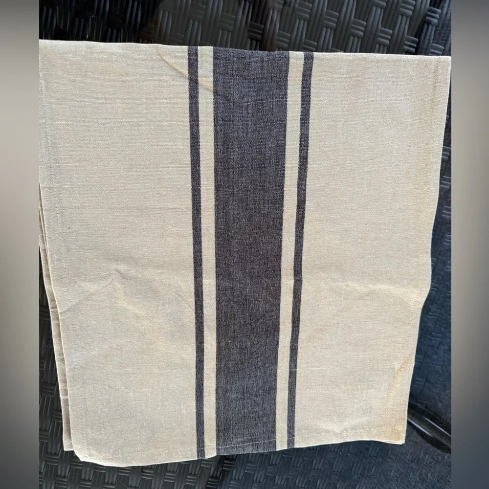 Natural and Gray Table Runner 72” Long Farmhouse Style